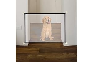 U-picks - Puerta mágica para mascotas o bebés, plegable y portátil, ideal para perros o gatos, en escaleras en interiores y exteriores, 110 x 72 cm