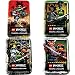 Produktbild LEGO Ninjago Sammelkarten Box, leere Dosen für Trading Cards in Rot, Schwarz, Silber und Grün + limitierte Bonus Karte LE2 NRG Zane