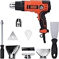 BLACK+DECKER KX2200K-QS Pistola termica/Sverniciatore 2000 W con 8 accessori in valigetta, Temperatura (65-645°c)