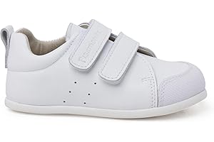 Pisamonas Baskets Souples en Cuir Double Fermeture À Scratch