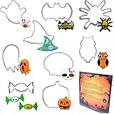 ElecMotive Set di 9 Halloween Formine per Biscotti Acciaio Inox Stampi Biscotti DIY Decorazioni Dolci Biscotti