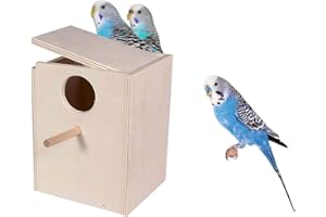 Motisi Zootecnici Nido in Legno per cocorite pappagallini pappagalli - Misure cm.12x12x17 H