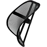 Carub Ergonomik Destek Minderi, Ortopedik Tasarım, Siyah, Ara&ccedil; İ&ccedil;i, Ofis ve Ev Kullanımına Uygun, Bel ve Sırt Desteği