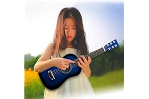 EJOYOUS Ukulélé 21 pouces pour enfants débutants, guitare de concert 6 cordes guitare acoustique classique guitare enfants pour enfants adultes débutants