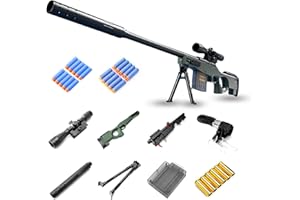 PUPPAL Sniper Rifle Foam Balls with 20 Soft Balls, Sniper Rifle with Scope for Unisex Kids, Blaster Game Set for Boys, Kids and Adults (AWM)