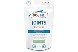 DOG FIT by PreThis® Joints for Dogs I With Glucosamine, MSM, Collagen, Devil's Claw & Frankincense, No Additives, Medium, 10-25 kg
