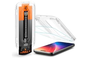 Spigen Glas.tR EZ Fit Pro Protector Pantalla para iPhone 17, iPhone 17 Pro, iPhone 16 Pro, 2 Unidades, Instalación Fácil, Alta Definicion, Dureza 9H