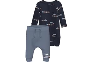 NAME IT Herr Nbmvroels Ls Body Set W Scarf, Flint Stone, Numeric_62, Flintad sten, numeric_62