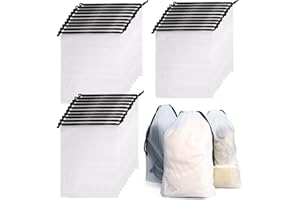 POERMA 30 Pezzi Borse Portaoggetti da Viaggio, 30x40cm Traslucide da Viaggio Impermeabili con Coulisse, Borse Porta Scarpe Portatili Organizer Custodia per Scarpe, per Vestiti Scarpe Accessori da Viaggio