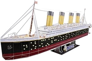 Revell 3D Puzzle RMS Titanic LED Edition | Detailgetreue Nachbildung des legendären Schiffs | Historisches Sammlerstück | Atmosphärische LED-Beleuchtung | Teileanzahl 266 | Ab 10 Jahren