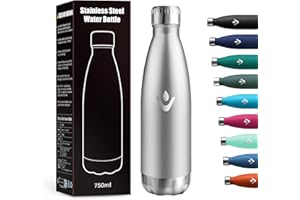 KOLLYKOLLA Borraccia Termica 750ml, Bottiglia Antigoccia, Borraccia Acciaio Inox, Bottiglia Termica senza BPA, Doppia Parete Isolata, Borraccia Termica Riutilizzabile per Adulti, Ragazzi, Palestra, Viaggio