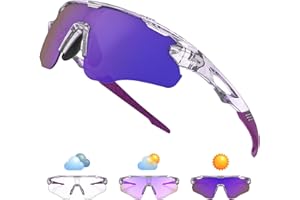 Victgoal Running Glasses Photochromic Sunglasses for Men Women with TR90 Frame UV Protection Sports Cycling Glasses