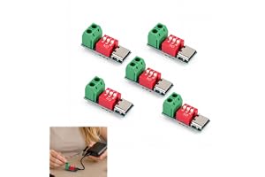 5 st USB C-kort PD Trigger Board modul, PD/QC Decoy-modul med justerbar DIP 5 V/9 V/12 V/15 V/20 V, USB C/PD, Power Delivery