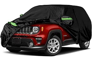 RASHION Funda Coche Exterior Compatibles con Jeep Renegade 2014-2024, Cubierta para Coche Impermeable, Coberturas Completas con Tira Reflectante