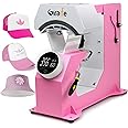 Giraffe Auto Hat Heat Press Machine, Automatic Hat Press Heat Machine for Caps T-Shirts Bags, DIY Sublimation Hat Press Cap Press Auto Open & Release & Digital Press Knob-Style Control Panel (Pink)
