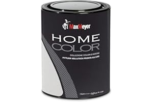 MaxMeyer Pittura colorata lavabile finitura metallizzata per interni Home Color ARGENTO 0,75 L
