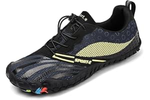 RUYI Unisex buty do biegania w terenie, miękkie, lekkie, do fitnessu, oddychające, z podeszwą Zero-Drop i szerokim noskiem