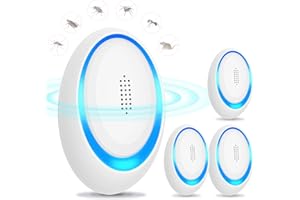 GBARAN Ultraschall Schädlingsbekämpfer 4 Stück, Mäuseabwehr Ultraschall Elektrisch Insekten Mäuse Repellent, Mausefalle Effiziente Abwehr von Ratten, Mücken, Mäusen, Kakerlaken