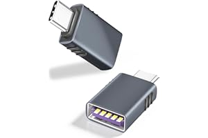 Zestiq Adaptador USB C a USB 2 Piezas, 10Gbps USB C Macho a USB 3.2 Hembra OTG Adaptador, Thunderbolt 4 a USB 3.2 Adaptador Compatible con iPhone 16 Pro MAX, MacBook, iPad, Samsung S25