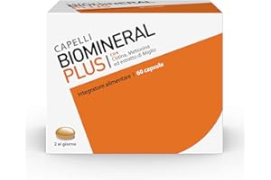 Biomineral Plus Capelli, 60 Compresse, Integratore per Capelli con Cistina, Metionina, Biotina ed estratto di Miglio