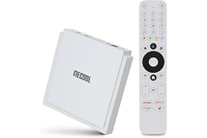 MECOOL KM2 Plus Deluxe Android TV Box, HDR 10+ 4K Dolby Vision Display, Google Netflix Certifié Prime Voice Assistant Video WiFi 6 Dual Band TV Box
