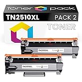 TONER PACK TN2510 TN2510XL Cartucho de Tóner Compatible para Brother MFC-L2800DW HL-L2400DW HL-L2400DWE DCP-L2620DW DCP-L2627