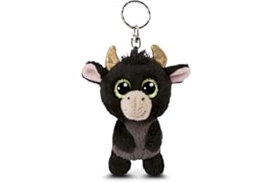 NICI Glubschis : l’Originale – Bubalu Le Taureau Porte-clés de Glubschis 9 cm – Pendentif en Peluche pour Cordons, Porte-clé et Trousseau – Porte-Bonheur de Sac – Cadeau Original Enfant