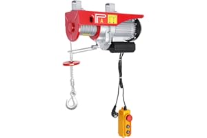 FUNYSF 800KG/1000KG Elektrischer Flaschenzug Seilzug Elektrische Winde Drahtseilzug Hebezeug, Kettenzug Fabrikseilwinde mit 12 Meter Kabel (1300, Watt)