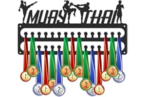 SUPERDANT Espositore per Medaglie Supporto per Medaglie da Parete 30 Gancio Espositore in Metallo Nero