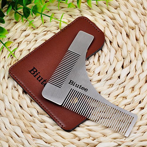 Biutee Rasier Schablone für die perfekt Bartform Rasur der Bartlinie Bart Styling Vorlage Barttrimmer Schablone Rasurvorlage Ziegenbart - 3