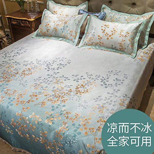 LLZBSX Ice Silk Mat/Cool Mattress/Three Piece-Suit/Air Conditioner/Soft/Mat/1.8M/Bed/Washable/Ice Mat/Sheet/1.5Meter/Summer/Mat