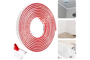 QINERSAW Modanatura a Corona Flessibile da 5m di lunghezza 13x19mm Modanatura Autoadesiva Flessibile Striscia di Bordatura per Pareti Angolari Strisce per Modanature da Parete