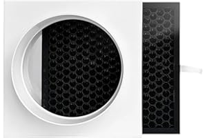 MICPOINTIK HEPA Air Filter for Ventilation Duct PVC PE Pipe Exhaust System Activated Carbon Filter 110 mm 160 mm with ABS Housing Ventilation Pipe Air Purifier Highly Efficient Pipeline Filter (160 mm)
