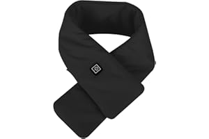 GLAITC Heated Scarf,Winter Electric Heated Neck Scarf,USB Charging Heating Scarf with 3 Heating Levels,Neck Heating Pad for Pain Relief Thermal Neckerchief,Winter Gift for Men Women Outdoor Skiing(Black)