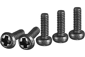 DTGN M2x6mm Pan Head Machine Screws, 100Pcs M2 Phillips Drive, Metric Coarse Full Thread, Steel Black Oxide Finish, Screws Bolts Kit