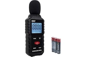BAIFULAI Decibel mätanordning: 30 dB till 130 dB bärbar ljudnivåkniv med LCD-skärm, bärbar SPL-mätanordning, mätanordning lämplig för hem, kontor, byggarbetsplats, fabrik, etc