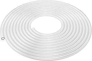 Labasics Tubo de Silicona, Pura Natural de Grado Alimenticio para Alta Temperatura, 12 mm OD 8 mm ID, Altamente Elástico y Fuerte, 6 Metros