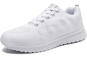 Youecci Chaussures de Course pour Femmes Légères - Chaussures de Marche Respirantes pour Sports, Tennis, Athlétisme, Gym, Baskets décontractées en Maille Anti-dérapantes
