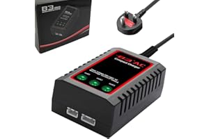 EatPitaya B3 Lipo Battery Charger, 1A Charging Current, for 2S 3S Lipo Batteries Pack(7.4V,11.1V), RC Battery Balance Fast Charger (100-240V),for RC Quadcopter RC Drone Car Boat(Black)