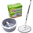 Scotch-Brite 2-in-1 Bucket Spin Mop set (includes: mop with stick, bucket, mop refill), 1 set/pack | 360 easy all-around cleaning | Cleaning Mop | rinsing and drying in a single bucket | Floors