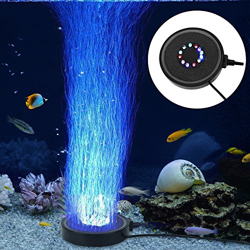 bedee Aquarium Light, LED Fish Tank Light Air Pump Bubble Stone Lamp