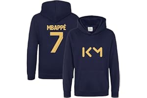 BlackMacaw Sudadera con capucha de fútbol inspirada en Kylian Mbappe, para niños y niñas, sudaderas con capucha de manga larga con bolsillo, unisex, regalo de cumpleaños