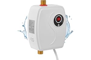 MEKTURM 3000W Instant Water Heater, Mini Electric Tankless Under Sink Water Heater with LED Display, Touch Control, Constant Temperature for Kitchen Bathroom 220V
