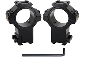 YONCONO 2 st högprofilerade siktglasögonringar 30 mm/25,4 mm - monteringsadapter för glasögon 1 tum, 11 mm svanssvansskena