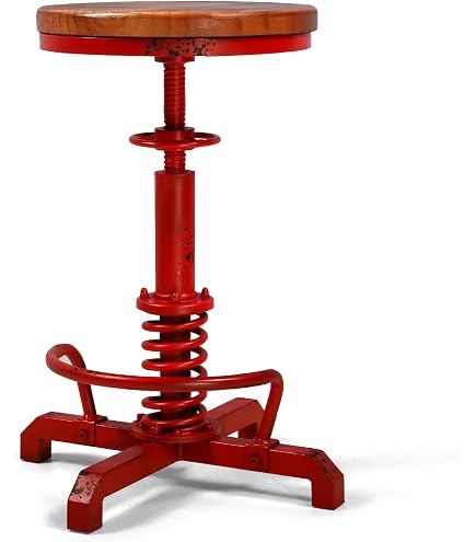 Industrieller Barhocker Mit Drehbarem PU-Sitz – Höhenverstellbar 61–71 Cm, Vintage-Look, 150 Kg Belastbar