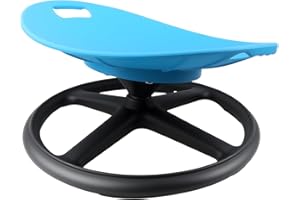 LGMCF Kids Sensory Spinning Chair, Spinning Chair for Autism & ADHD Children with Safety Handle & Non-Slip Design, Sensory Toy for Training Body Coordination (Blue)