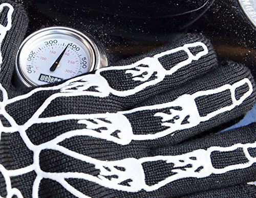 Designer Premium Grillhandschuhe, der GRILL-HINGUCKER, Ofenhandschuhe, 33 cm lang mit EN407 Zertifikat bis 350°C, 1 Paar Backhandschuhe, Kaminhandschuhe, verwendbar auch als Topfhandschuhe, Schutzhandschuhe - 6