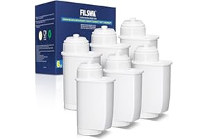Filswa Kaffeevollautomat Wasserfilter für Siemens EQ-Serie, EQ6 EQ9 S900 S500, EQ500, TZ70003, TCZ7003, TCZ7033, Brita Intenza, Bosch 12008246 Wasserfilter,（6）…