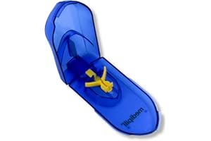 MEDIPILL - Coupe Comprimé | Coupe précise des comprimés petits, gros et de forme allongé | Réglage amovible | Plastique Sans BPA | Une Pièce | Bleu | MED-CPL-B