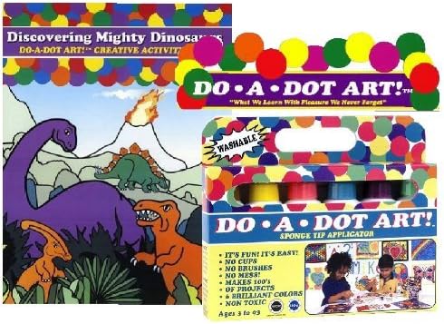 Do A Dot Art Marker Rainbow 6-Pack Activity Book Gift Set Dinosaurs